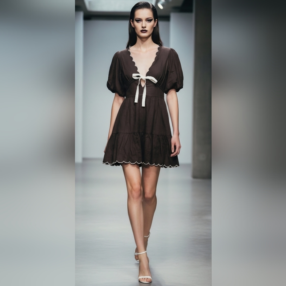 House Of Harlow 1960 Brown  Mini Dress  Size 8 W/tags